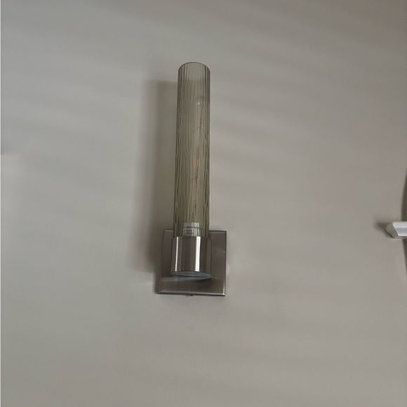 Restoration Hardware Set of 2 Modern Sconces in Brushed Pewter - Picture 1 of 6